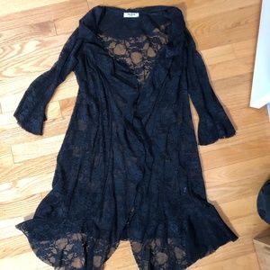 Lace black vest